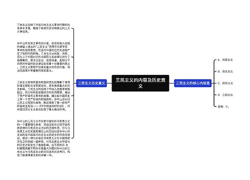 三民主义的内容及历史意义