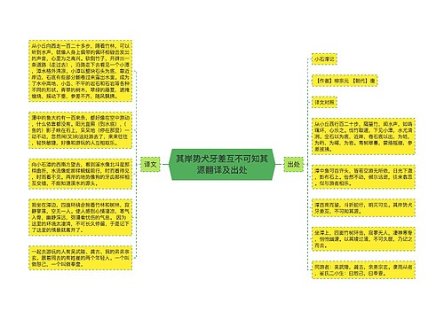 其岸势犬牙差互不可知其源翻译及出处