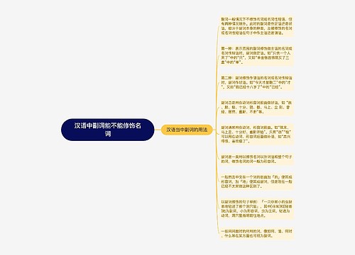汉语中副词能不能修饰名词预览图