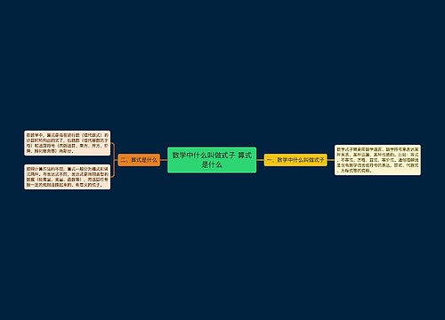 数学中什么叫做式子 算式是什么