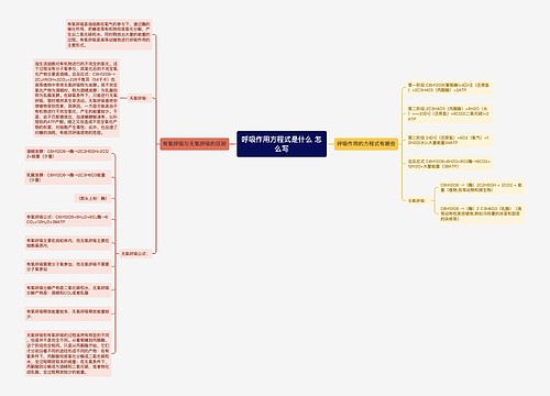 呼吸作用方程式是什么 怎么写