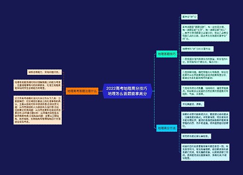 2022高考地理高分技巧 地理怎么答题能拿高分