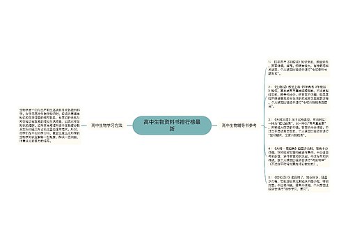 高中生物资料书排行榜最新