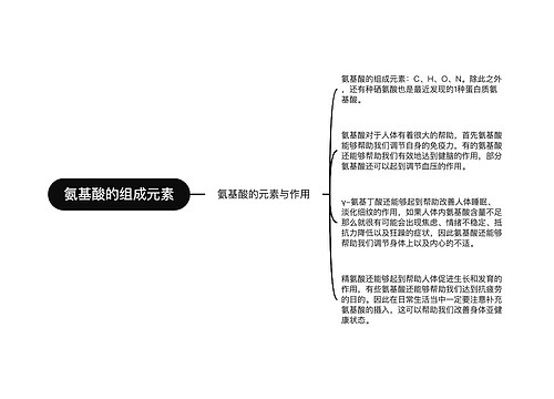 氨基酸的组成元素