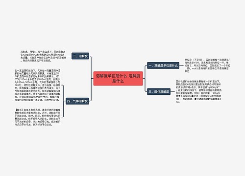 溶解度单位是什么 溶解度是什么