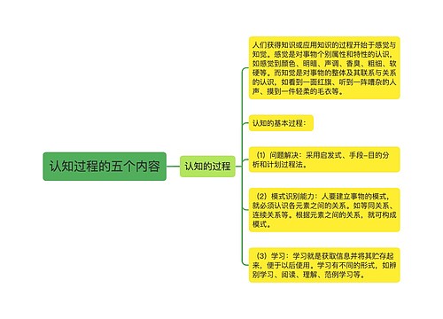 认知过程的五个内容