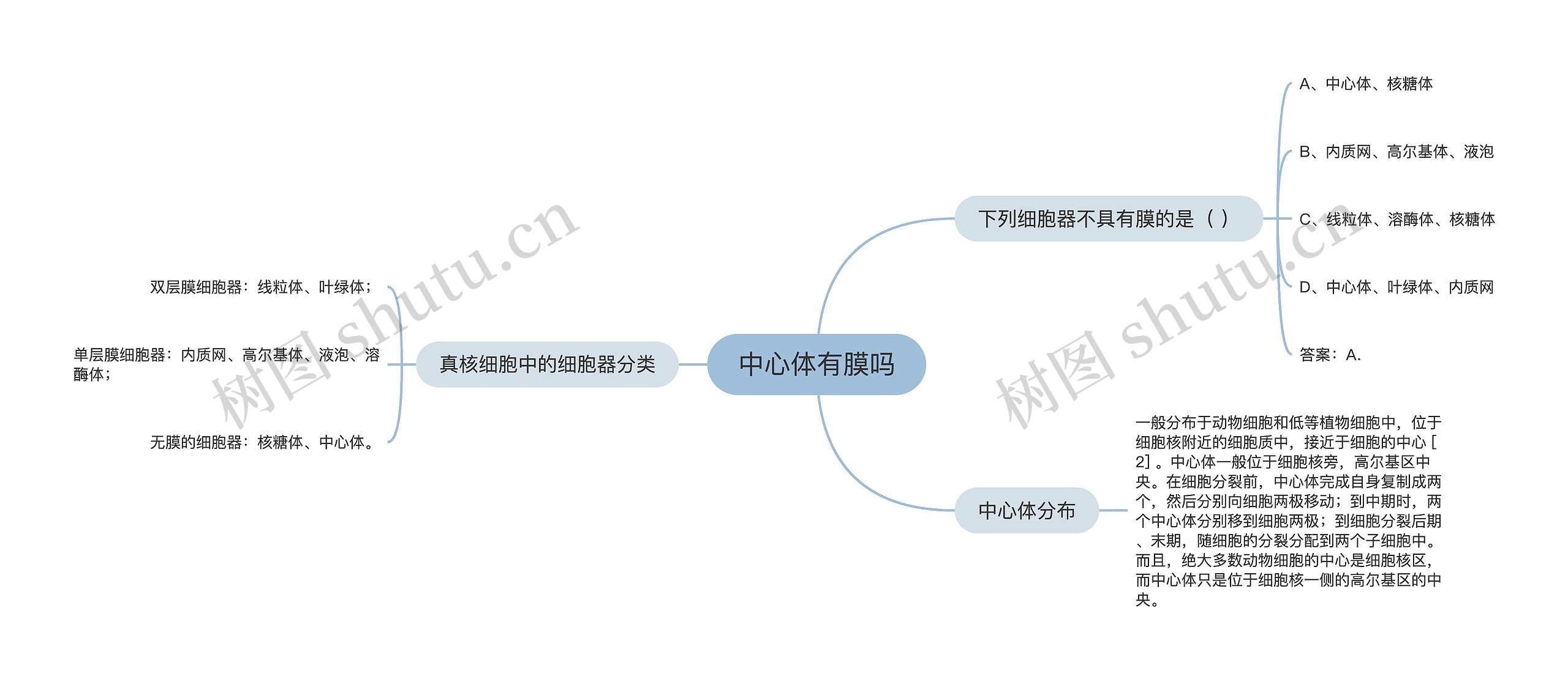 中心体有膜吗思维导图