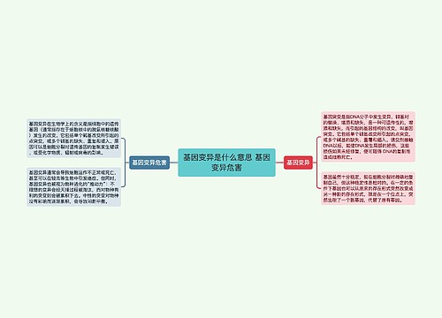 基因变异是什么意思 基因变异危害