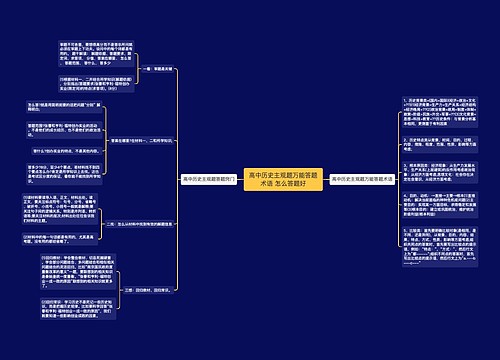高中历史主观题万能答题术语 怎么答题好