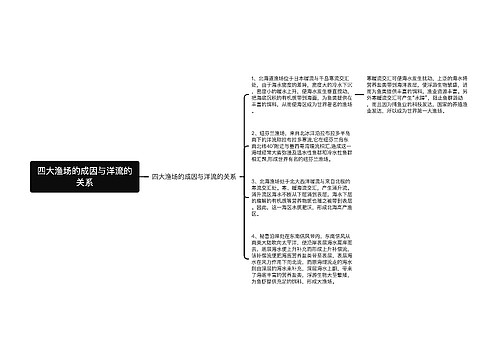 四大渔场的成因与洋流的关系