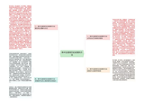 高中生提高历史成绩的方法