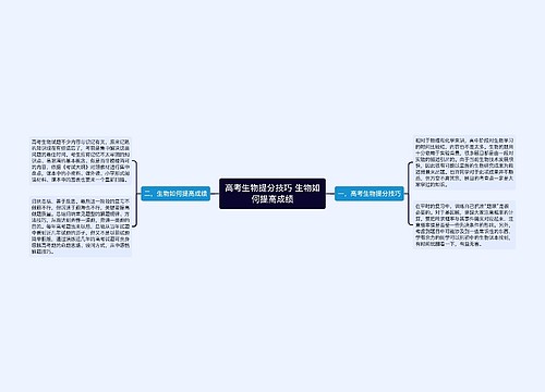 高考生物提分技巧 生物如何提高成绩