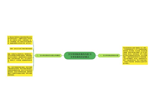 汉文帝刑制改革的内容 汉文帝改革的历史意义