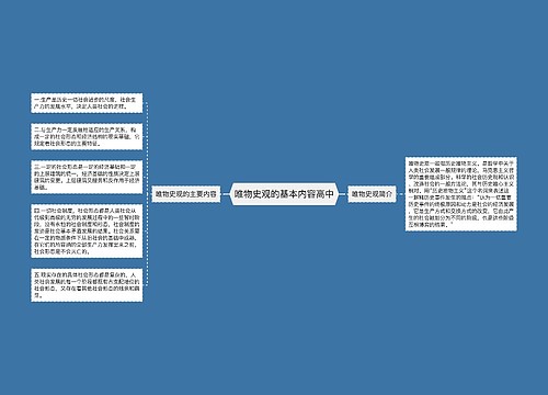 唯物史观的基本内容高中