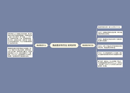 隐函数求导方法 如何求导