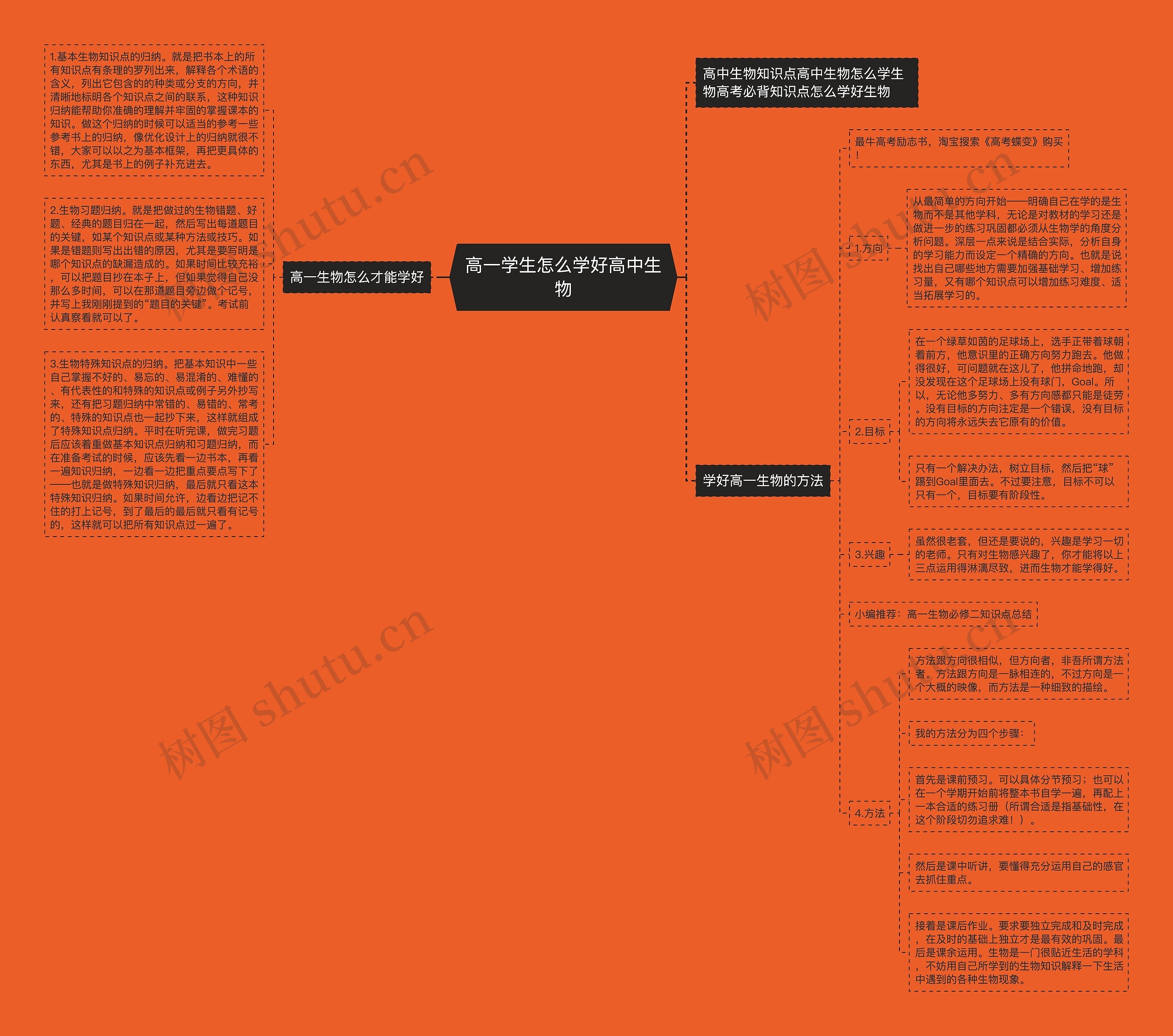高一学生怎么学好高中生物思维导图