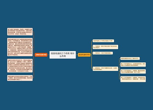 信息传递的三个作用 有什么作用