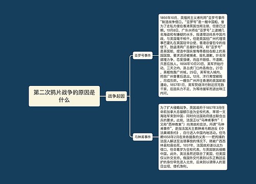 第二次鸦片战争的原因是什么