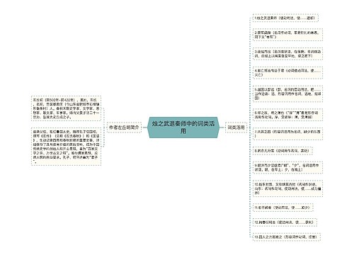 烛之武退秦师中的词类活用