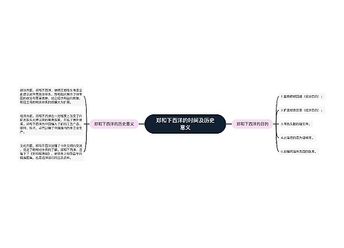 郑和下西洋的时间及历史意义