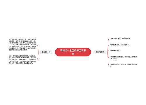 隋朝统一全国的原因和意义