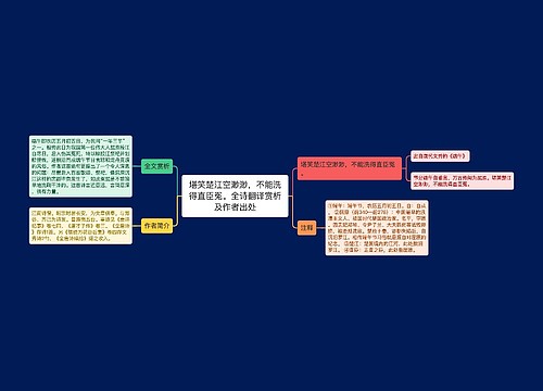 堪笑楚江空渺渺，不能洗得直臣冤。全诗翻译赏析及作者出处