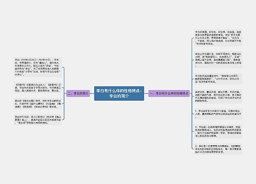 李白有什么样的性格特点-李白的简介