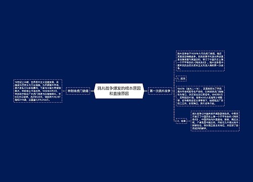 鸦片战争爆发的根本原因和直接原因