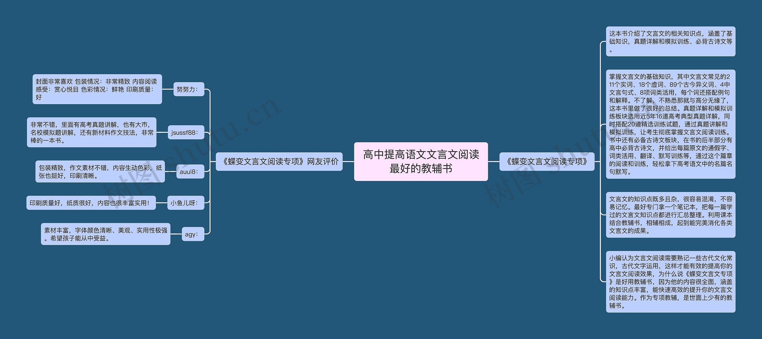 高中提高语文文言文阅读最好的教辅书思维导图