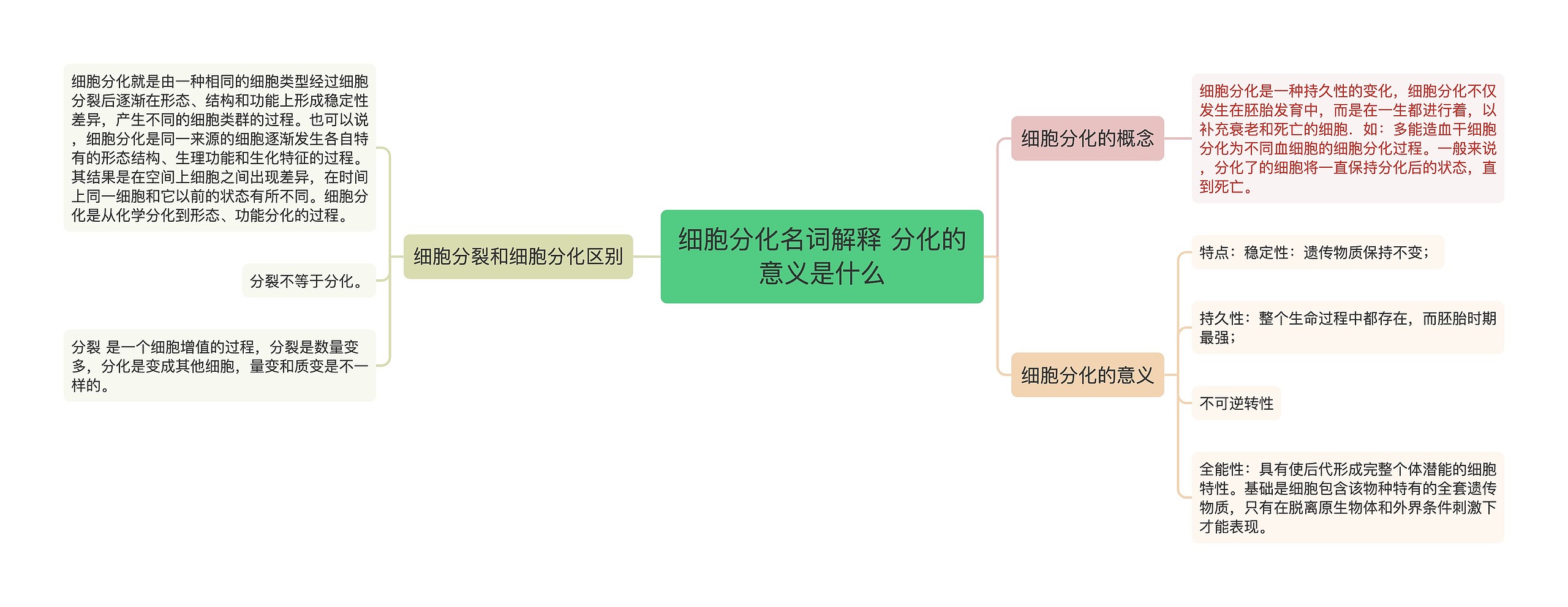 细胞分化名词解释 分化的意义是什么