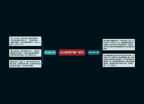 赵州桥建于哪个朝代