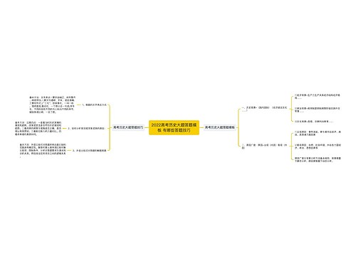 2022高考历史大题答题模板 有哪些答题技巧