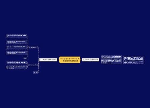 cosx分之一等于secx吗 第一余弦定理角边判别法