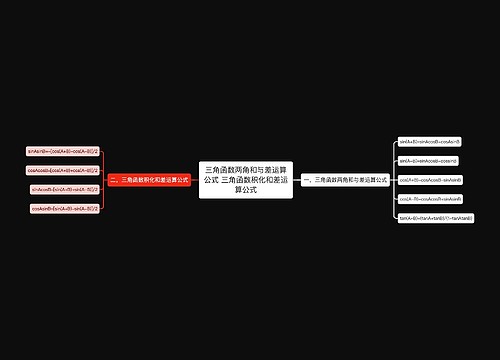 三角函数两角和与差运算公式 三角函数积化和差运算公式