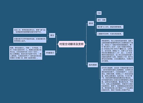 村居全诗翻译及赏析