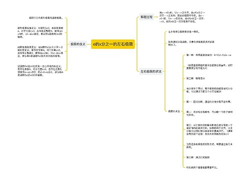 e的x分之一的左右极限