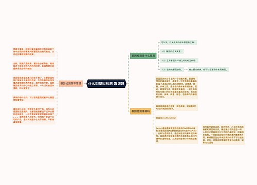 什么叫基因检测 靠谱吗