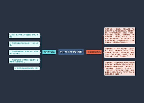 也在文言文中的意思