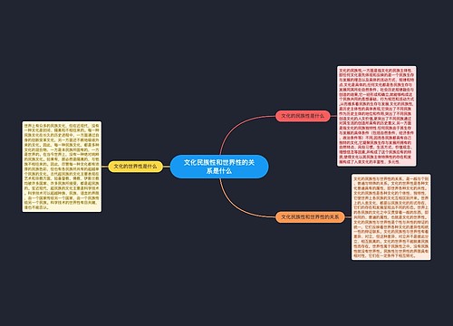 文化民族性和世界性的关系是什么