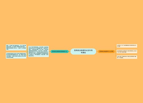 西周政治制度特点及作用有哪些