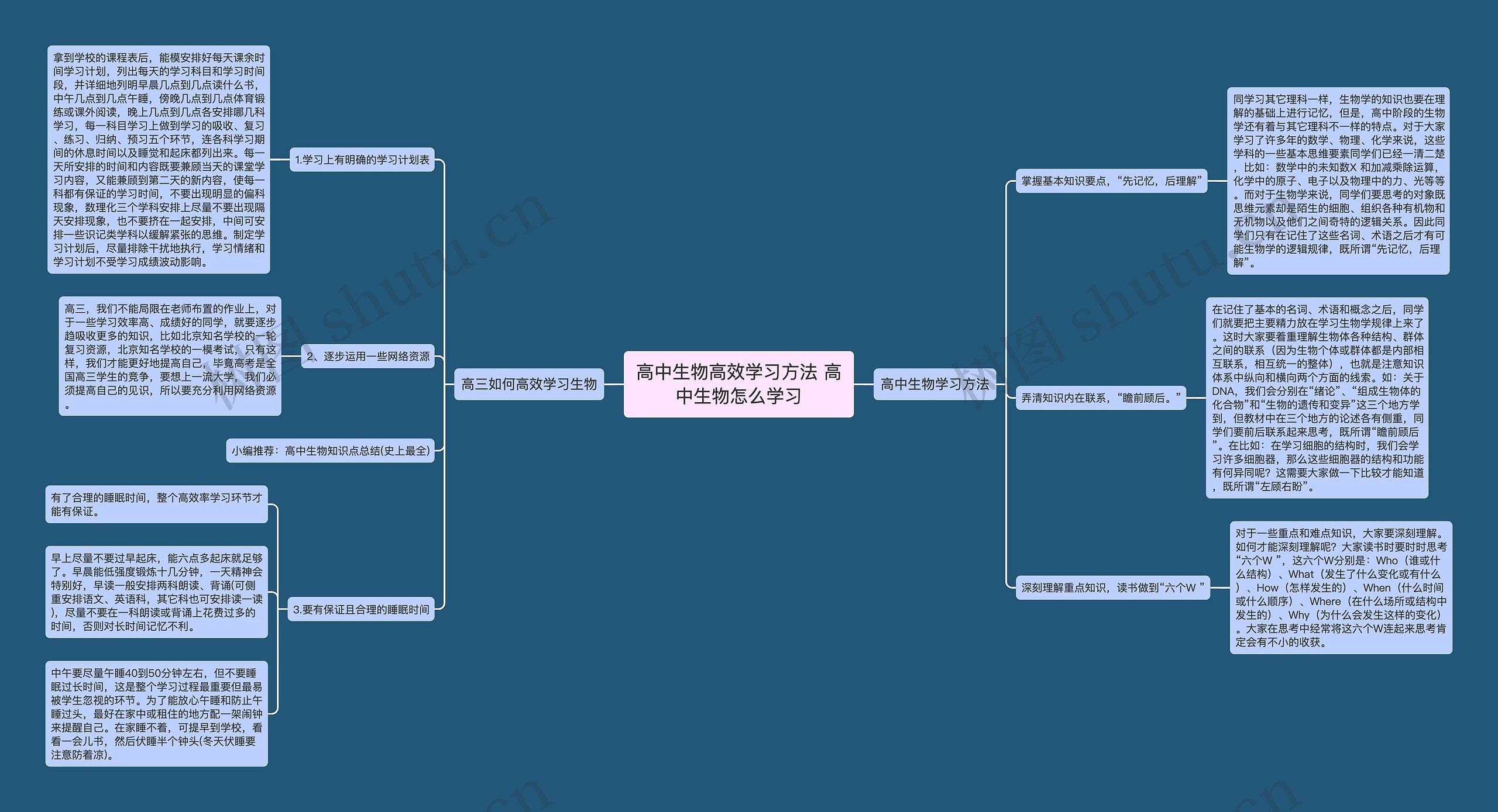 高中生物高效学习方法 高中生物怎么学习思维导图