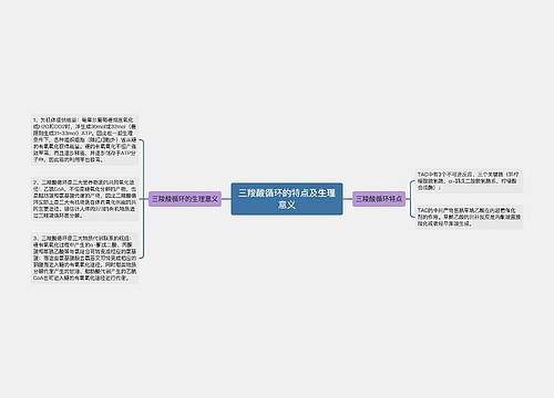 三羧酸循环的特点及生理意义