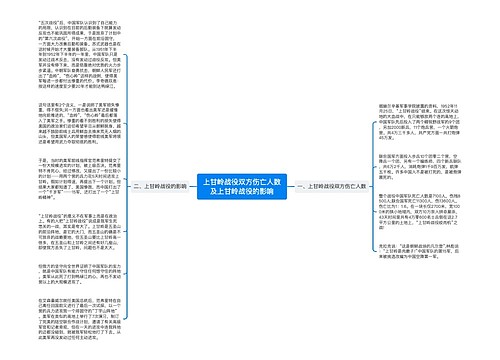 上甘岭战役双方伤亡人数及上甘岭战役的影响