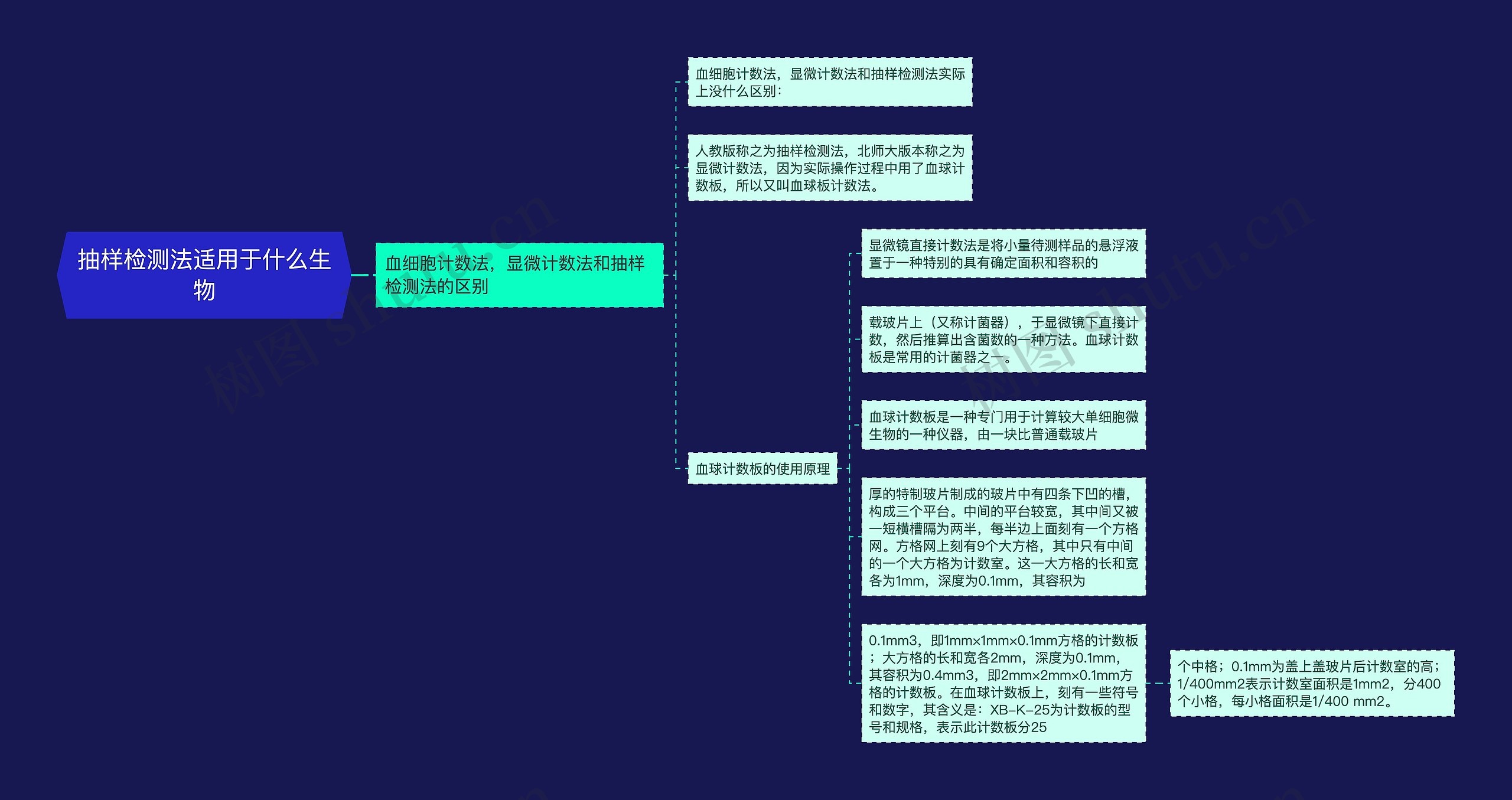 抽样检测法适用于什么生物思维导图