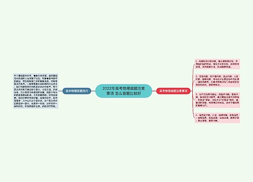 2022年高考物理做题注意事项 怎么答题比较好