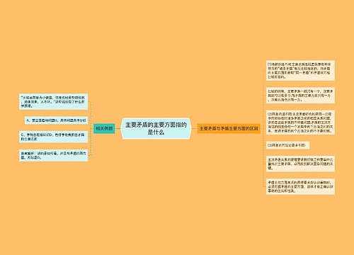 主要矛盾的主要方面指的是什么