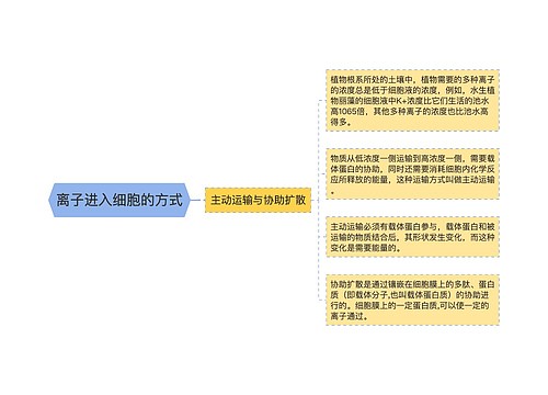 离子进入细胞的方式