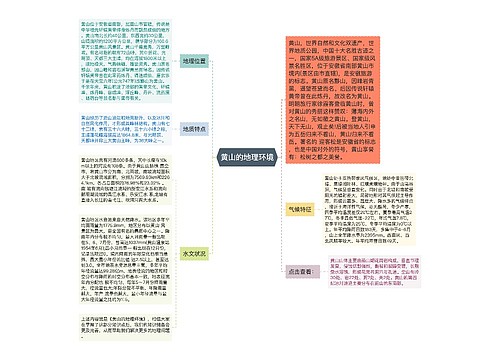 黄山的地理环境