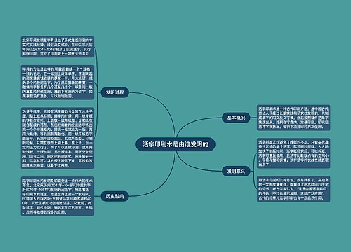 活字印刷术是由谁发明的