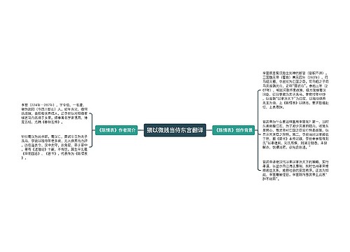 猥以微贱当侍东宫翻译